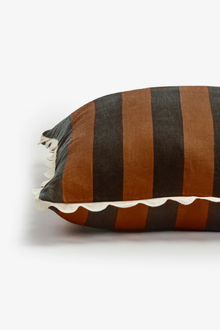 Bold Stripe Hazelnut Cushion, 60cm