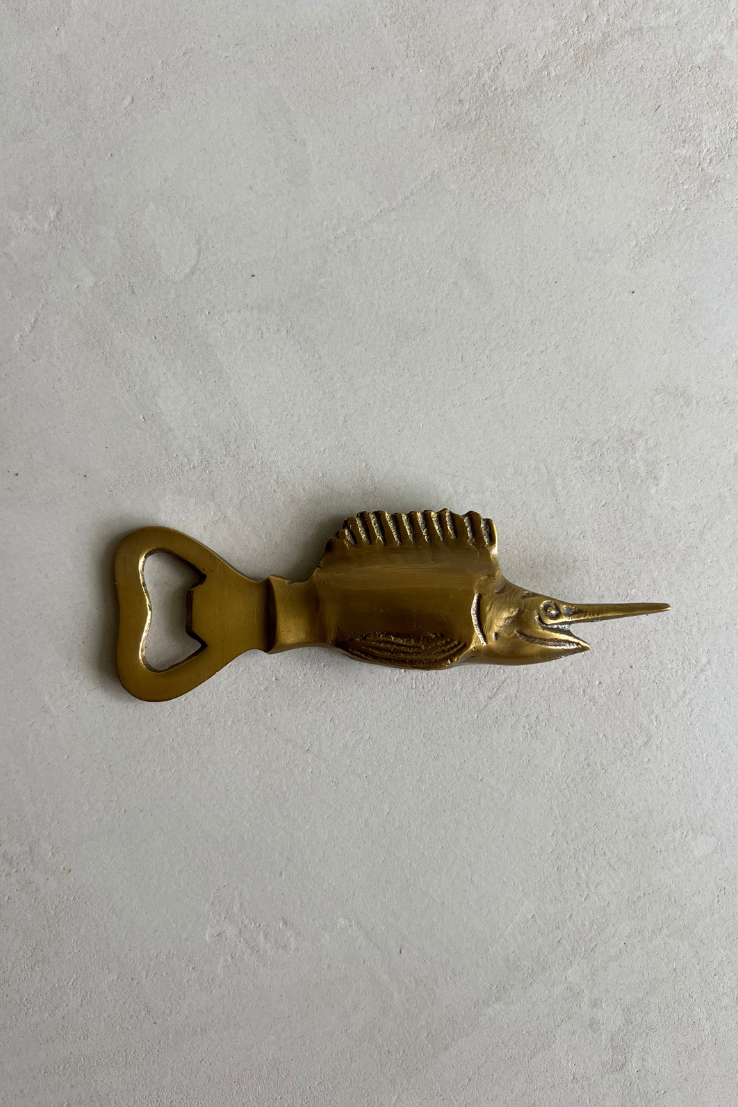 Brass Swordfish Bottle Opener