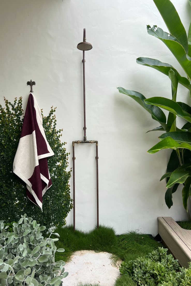 Burgandy Bone Towel