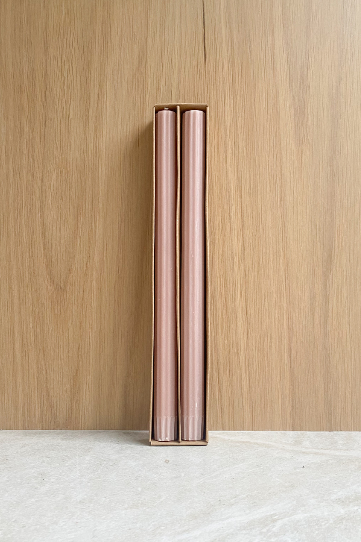 Fluted Dinner Candle, Latte