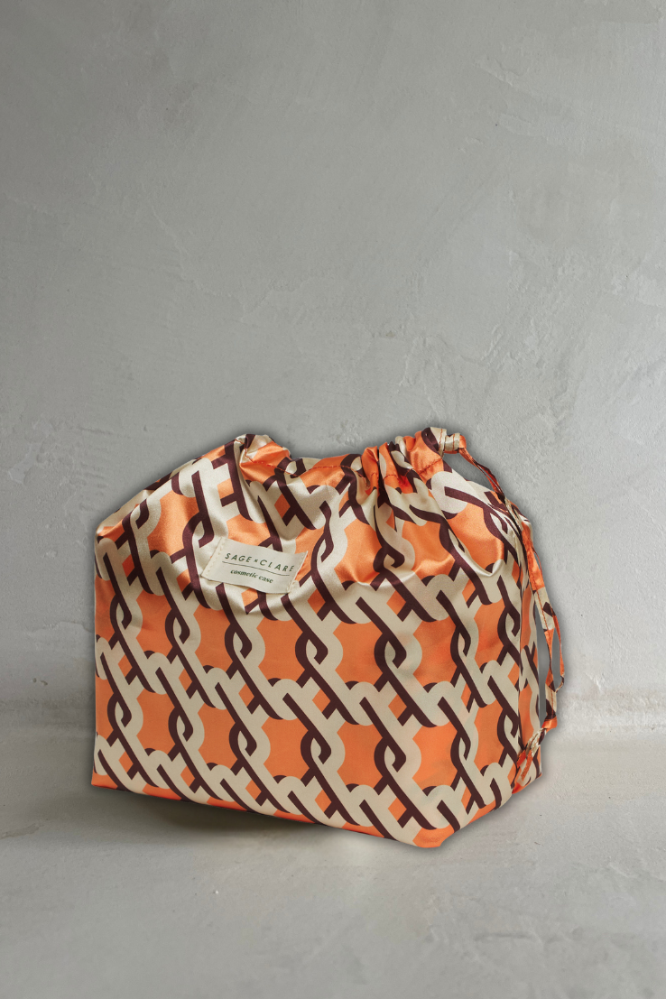 Delphine Large Vanity Case, Coral
