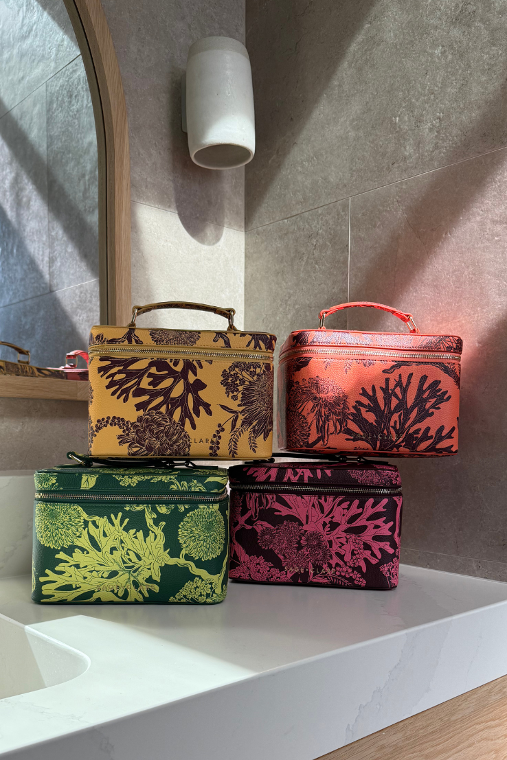 Delphine Large Vanity Case, Coral