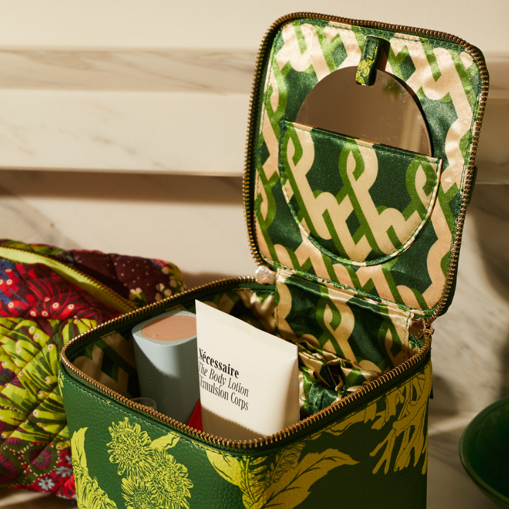 Delphine Small Vanity Case, Anise