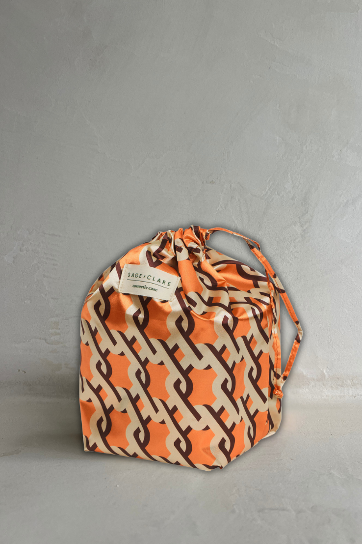 Delphine Small Vanity Case, Coral