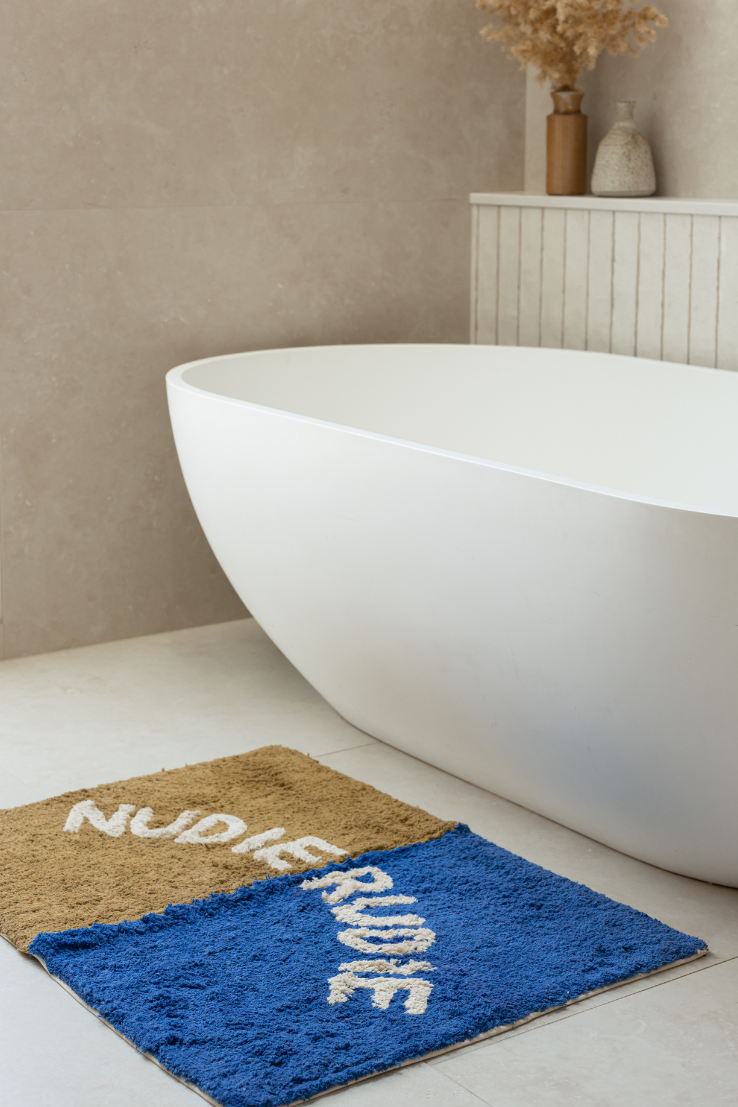 Tula Nudie Bath Mat, Cobalt