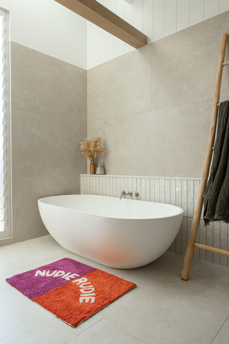 Tula Nudie Bath Mat, Poppy