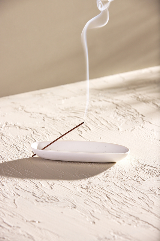 The Collector Ceramic Incense Holder, White
