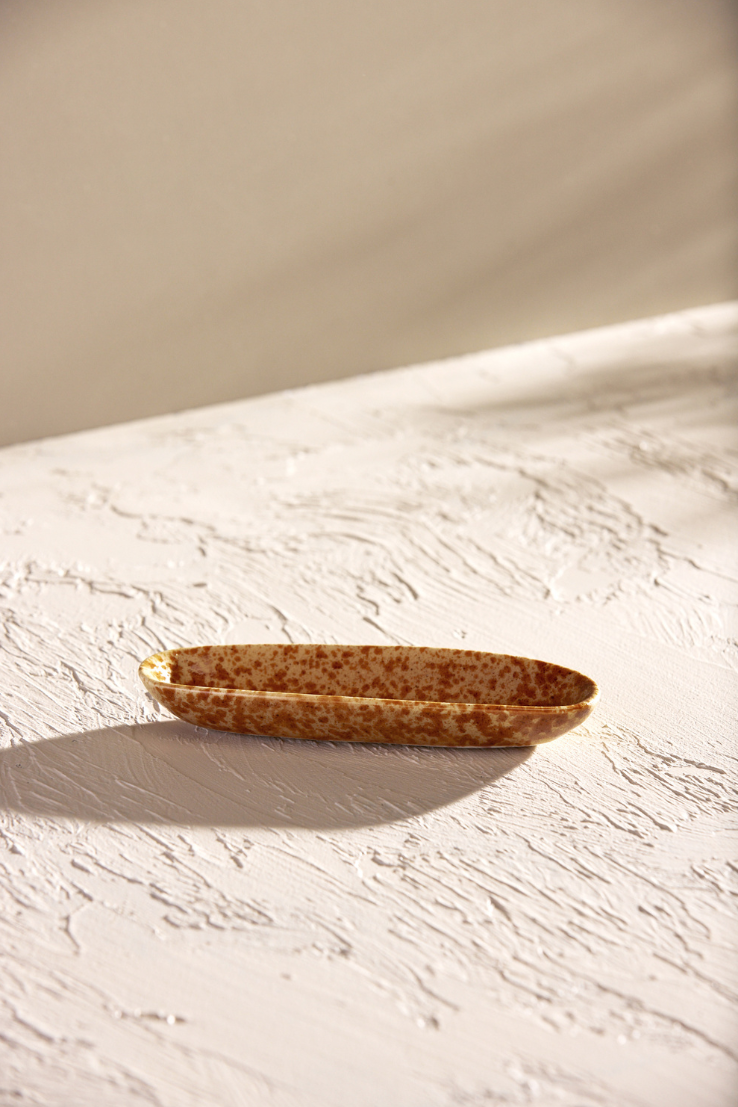 The Collector Ceramic Incense Holder, Brown Speckle