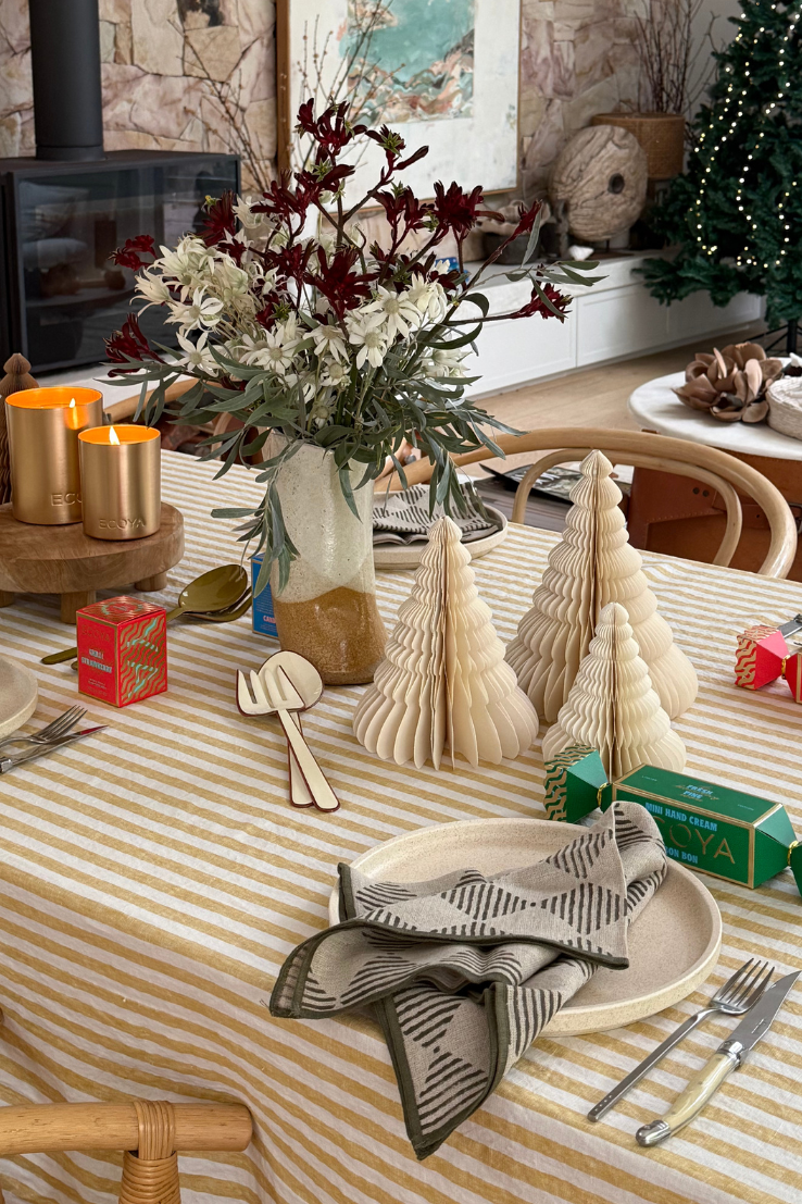 Standing Christmas Tree Ornaments, Off White