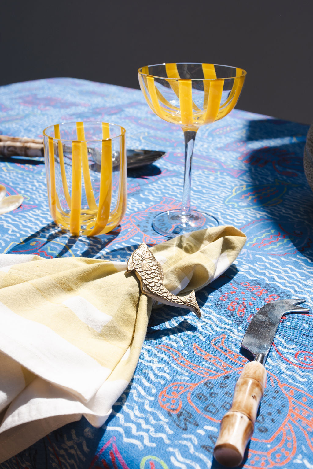 Golden Stripe Coupe Glass, 2P