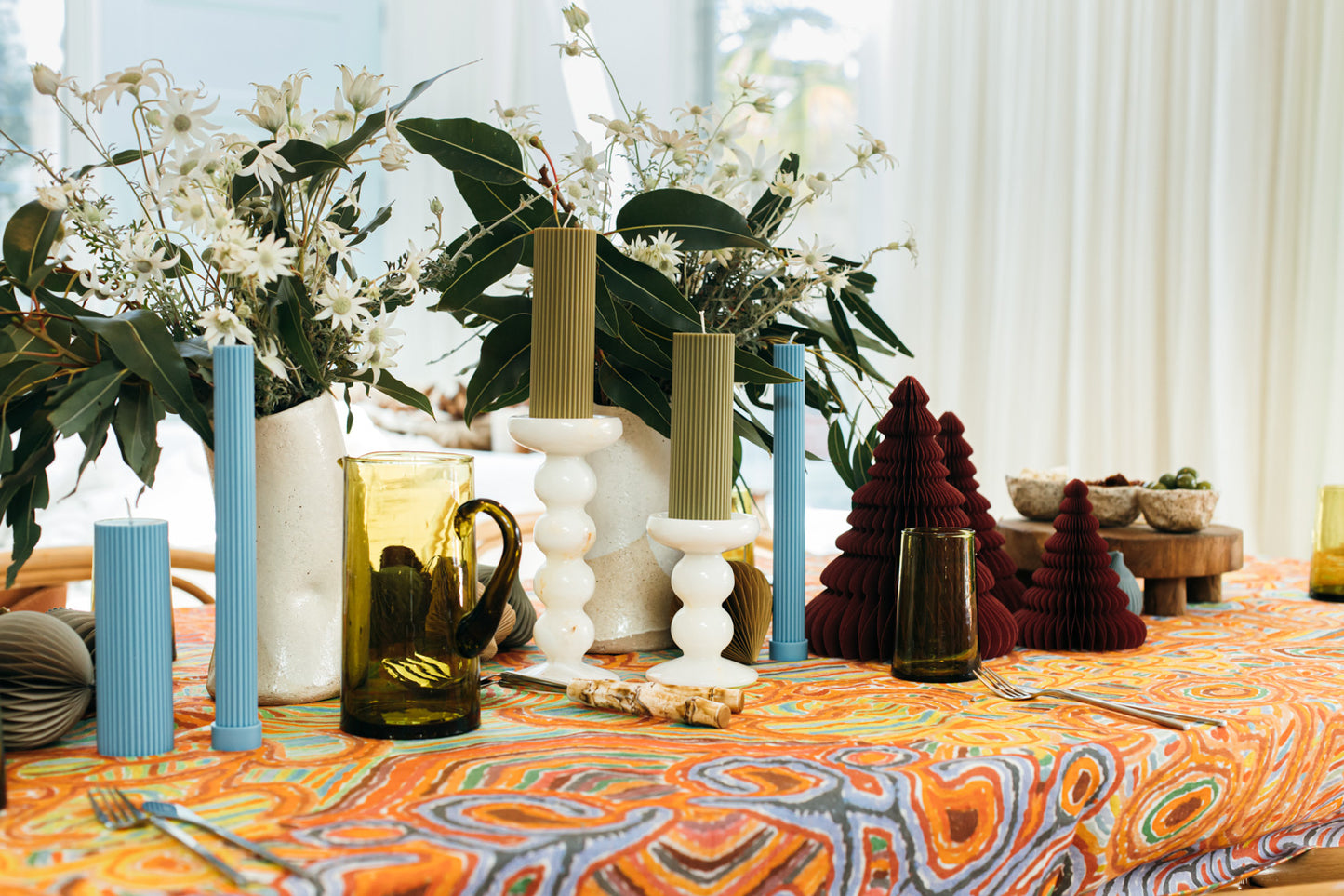 Gigi Pillar Candle, Steele