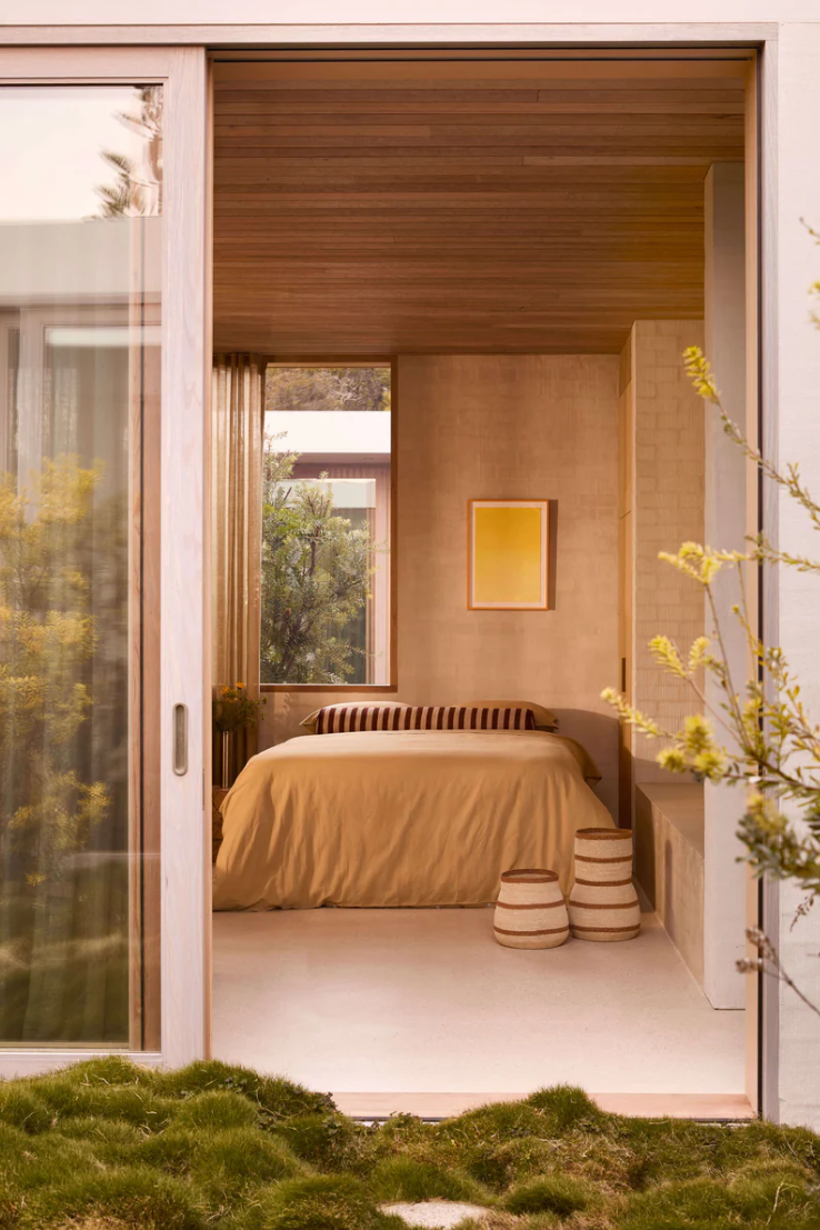 Tan Grand Woven Basket