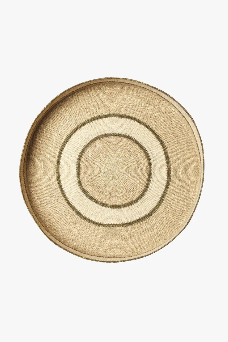 Khaki Woven Tray Duo