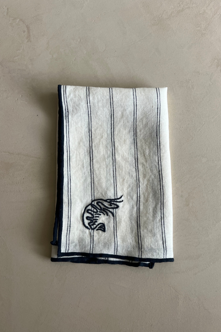 Embroidered Linen Napkin Set