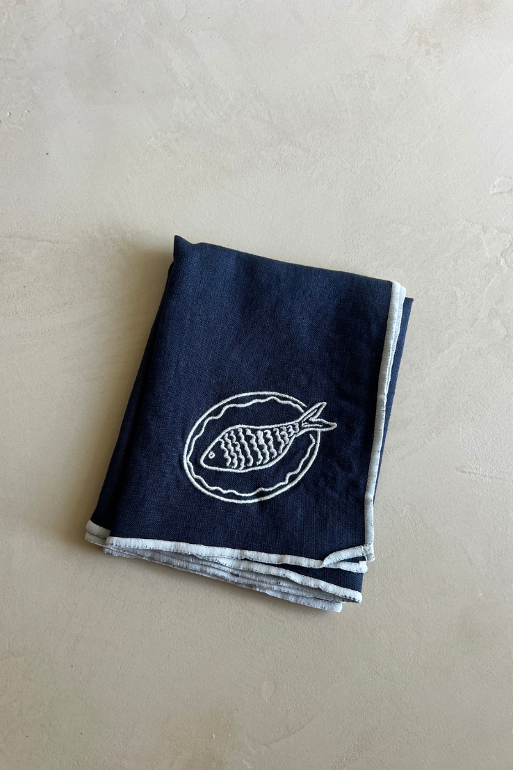 Embroidered Linen Placemat Set