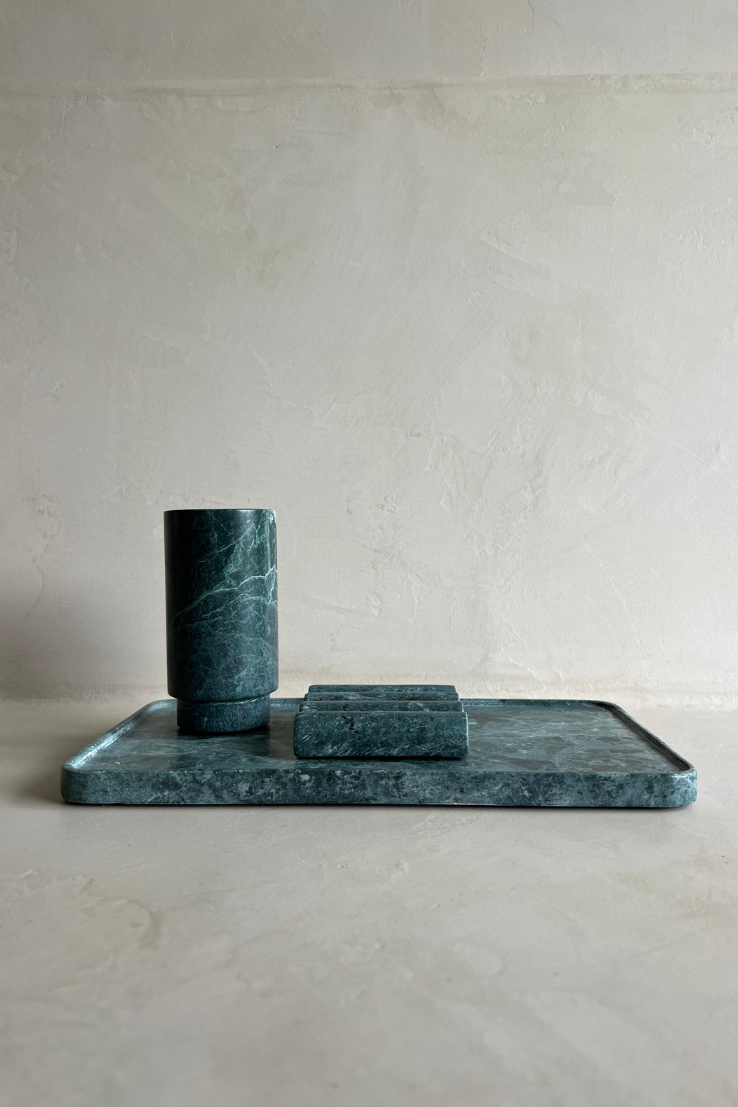 Sleek Marble Tumbler, Green