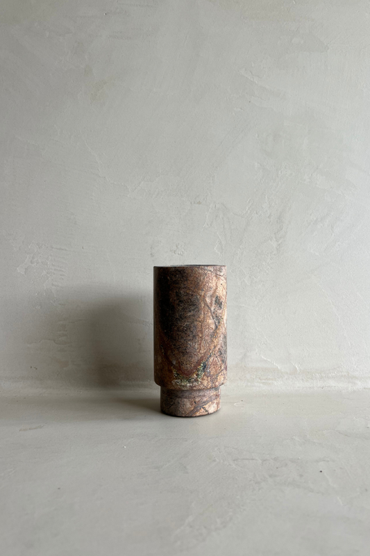 Sleek Marble Tumbler, Fossil Stone