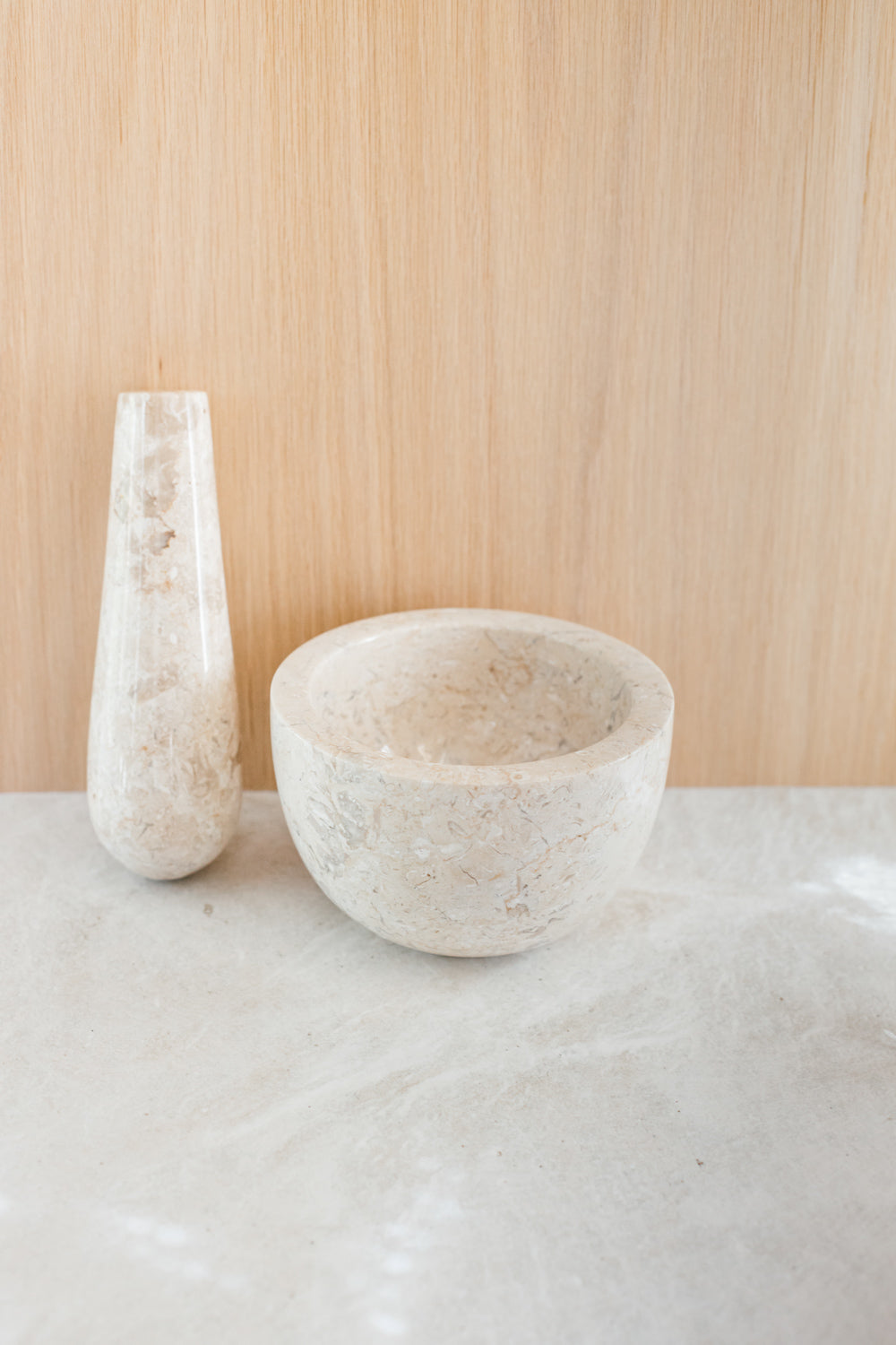 Travertine Mortar & Pestle