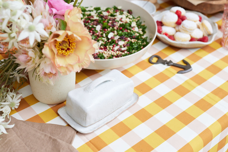 Butter Dish, White