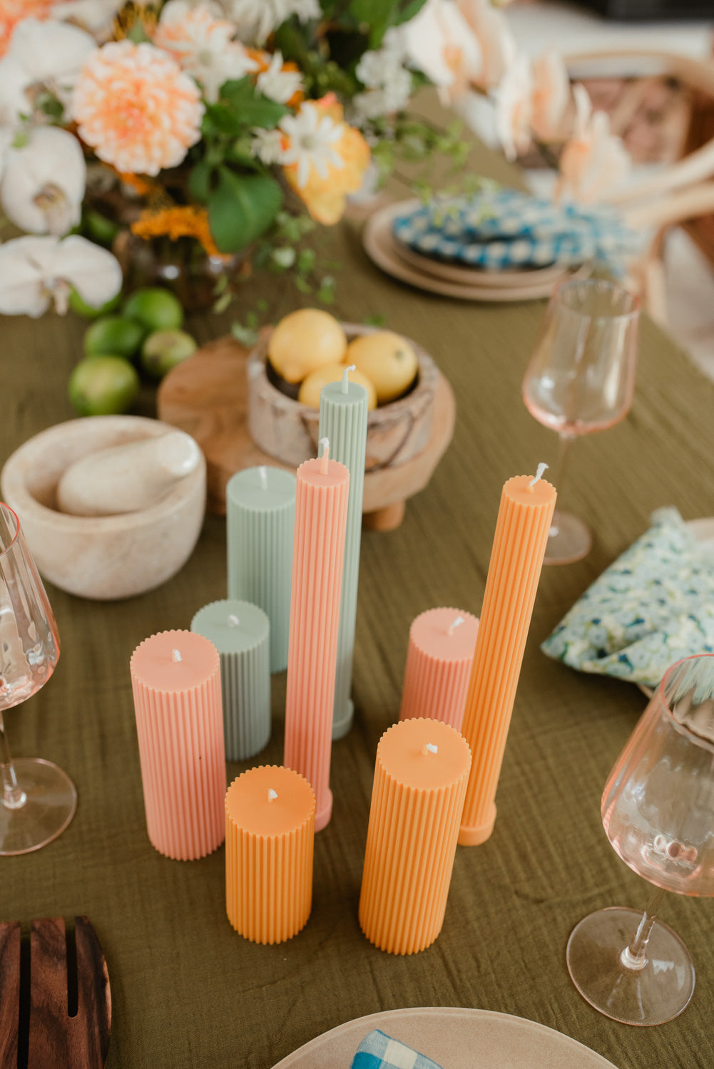 Pillar Candle Collection, Sepia