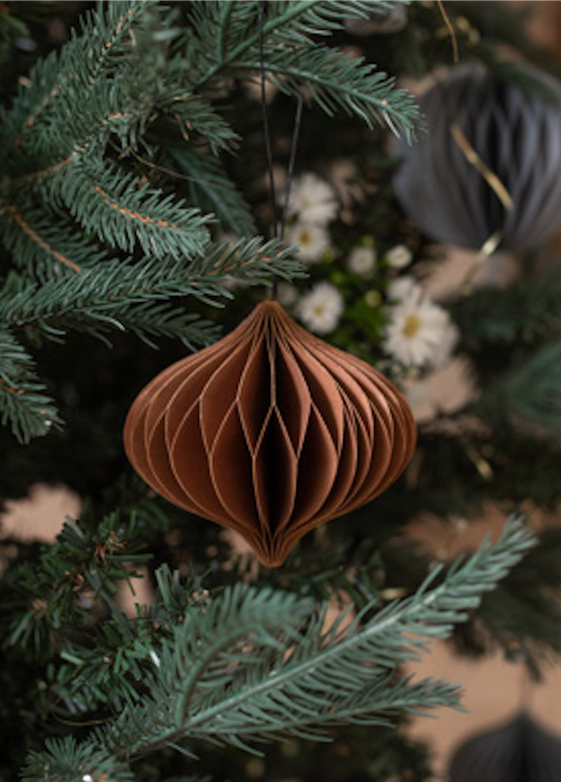 Rust Jewel Paper Ornament