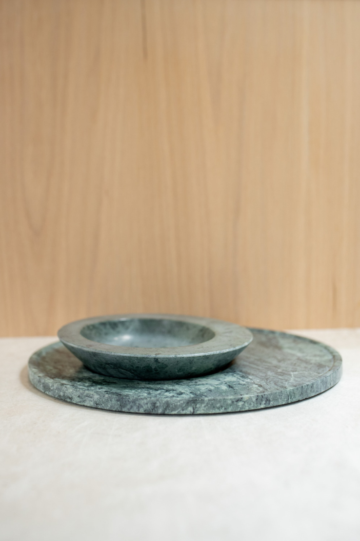 Axis Marble Bowl & Platter Set