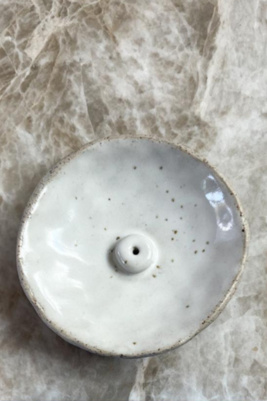 Ceramic Incense Holder, White
