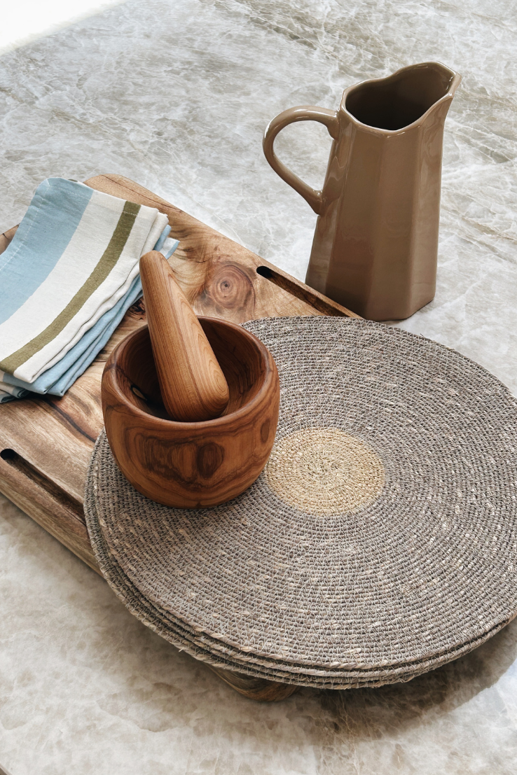 Sabine Sky Woven Placemat Set