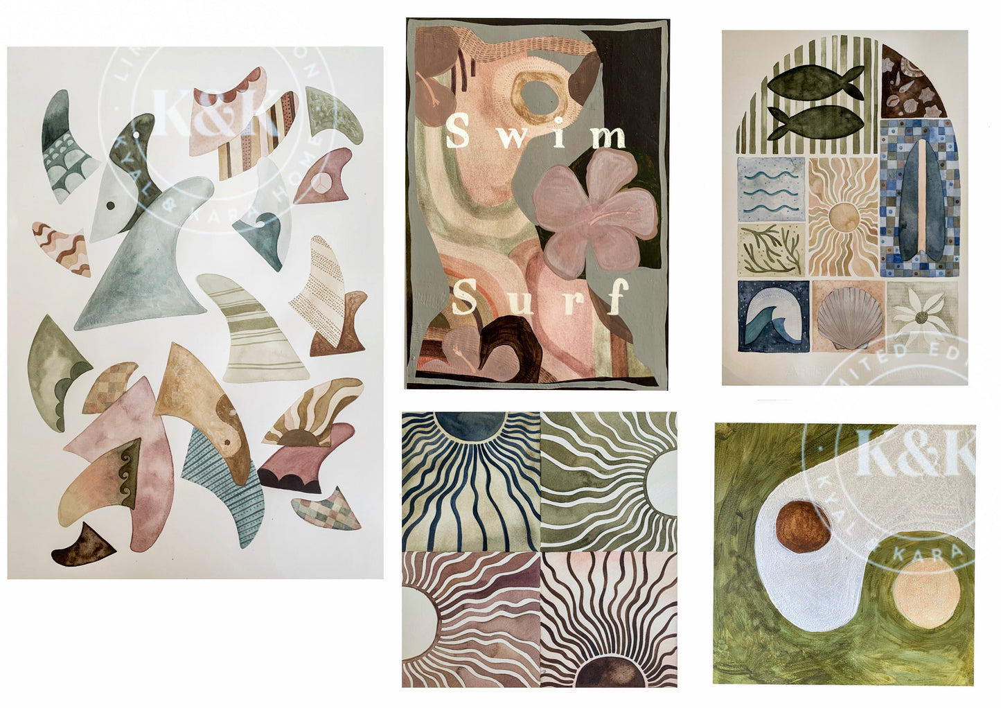 Elements of Blue Lagoon Print