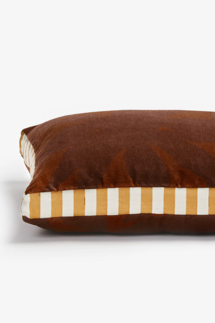 Fleur Chocolate Cushion, 50cm