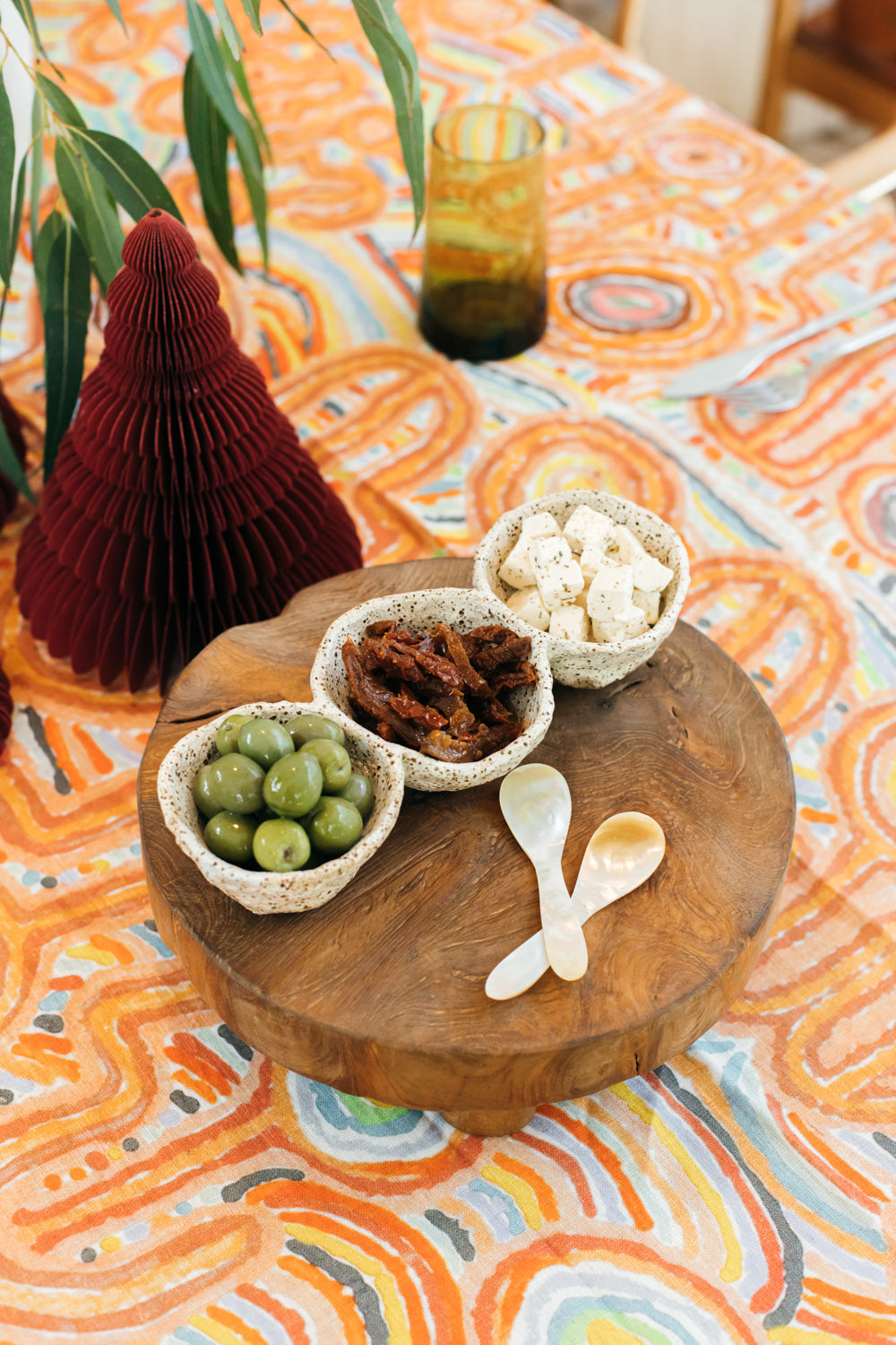 Eka Teak Footed Tray