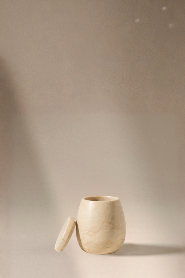 Travertine Canister