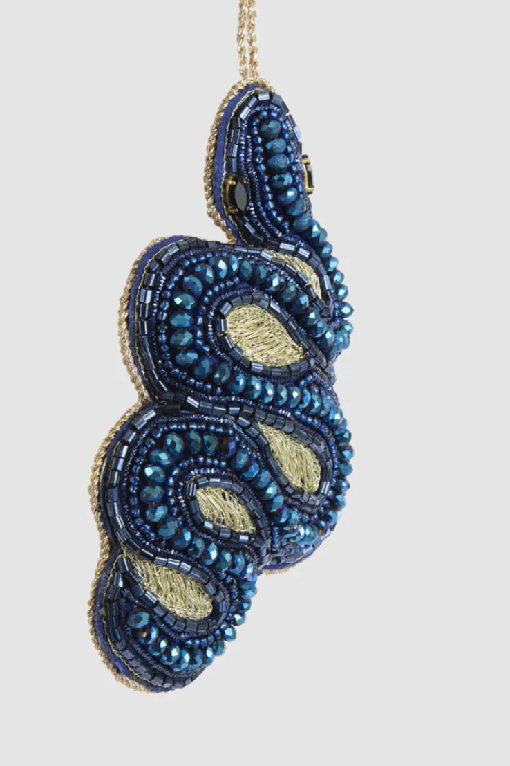 Curling Adder Snake Hanging Ornament