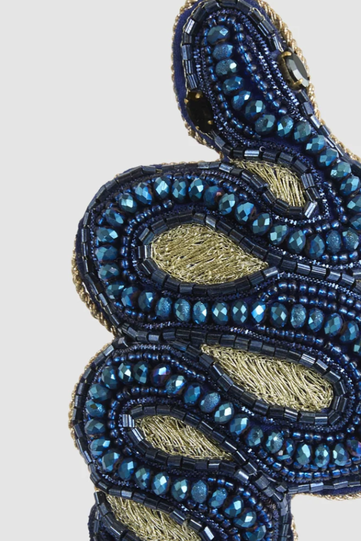 Curling Adder Snake Hanging Ornament
