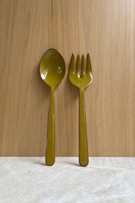 Enamel Salad Servers
