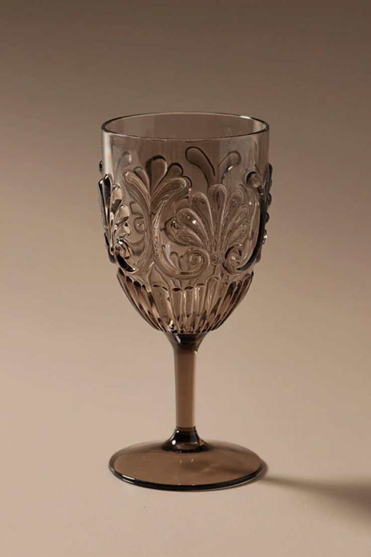 Acrylic Wine Glass, Smoke