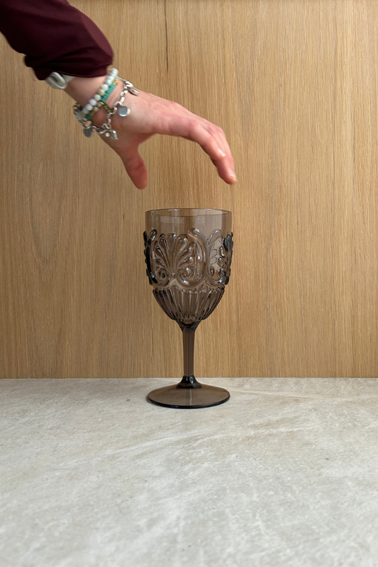 Acrylic Wine Glass, Smoke