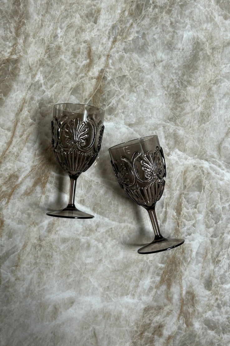 Acrylic Wine Glass, Smoke