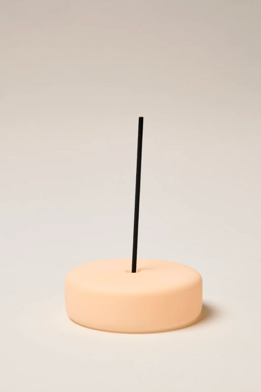 Frosted Glass Incense Holder, Peach