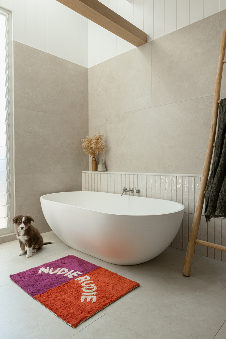 Tula Nudie Bath Mat, Poppy