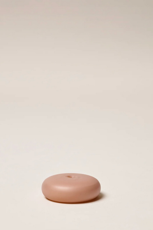 Small Frosted Glass Incense Holder, Brown