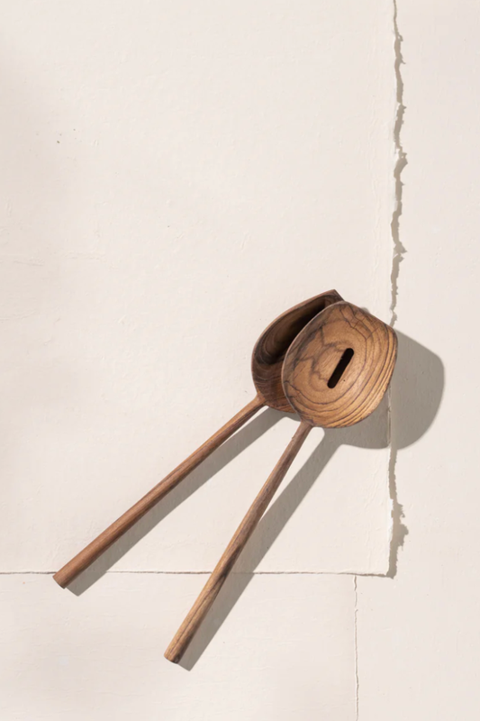 Waheeda Teak Salad Servers
