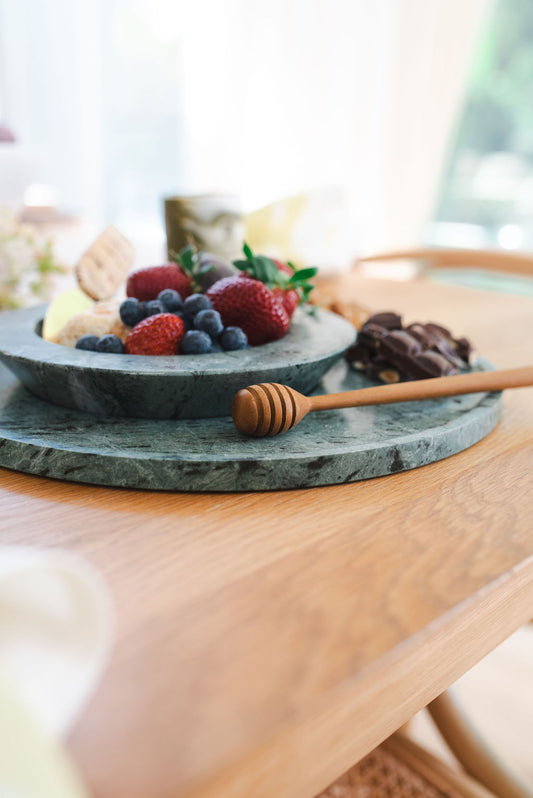 Axis Marble Bowl & Platter Set