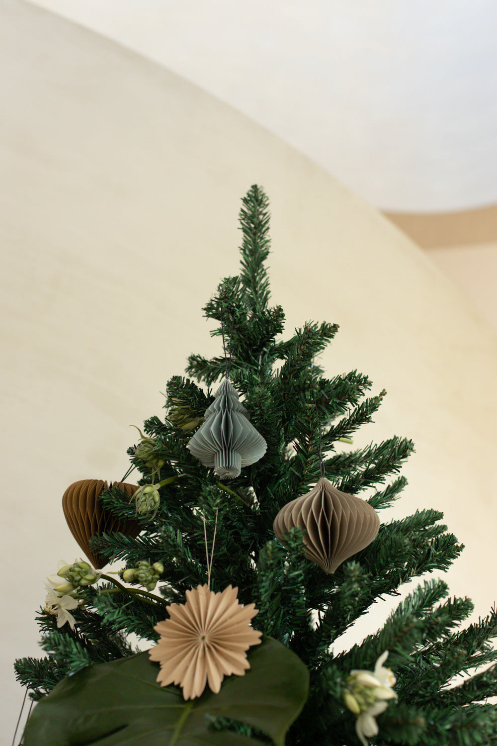 Dusty Blue Tree Paper Ornament