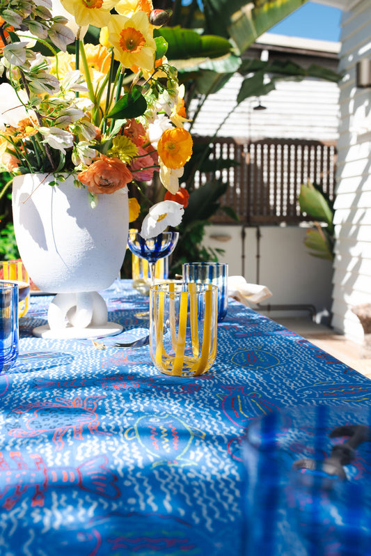 Golden Stripe Stripe Tumbler Glass, 2P