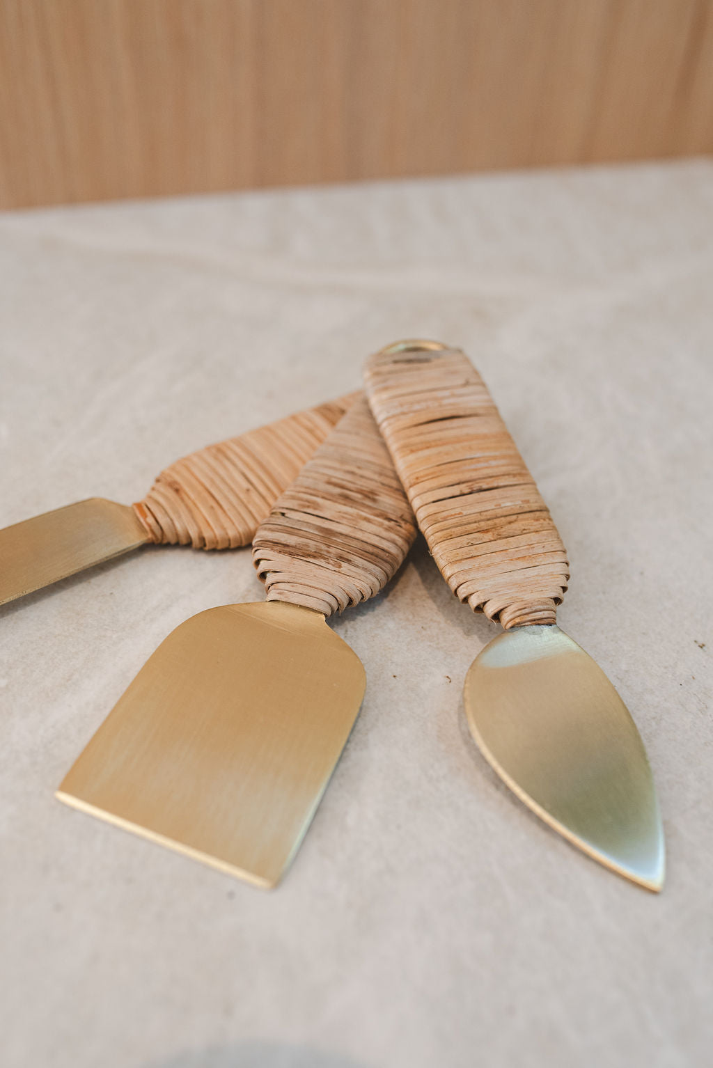 Rattan Cheese Set