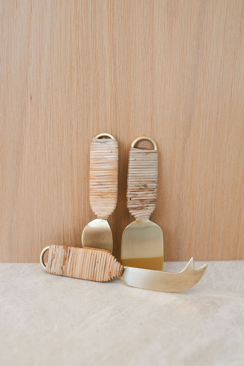 Rattan Cheese Set