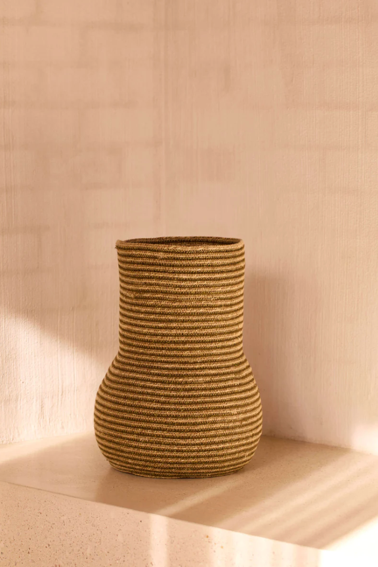 Khaki Grand Woven Basket