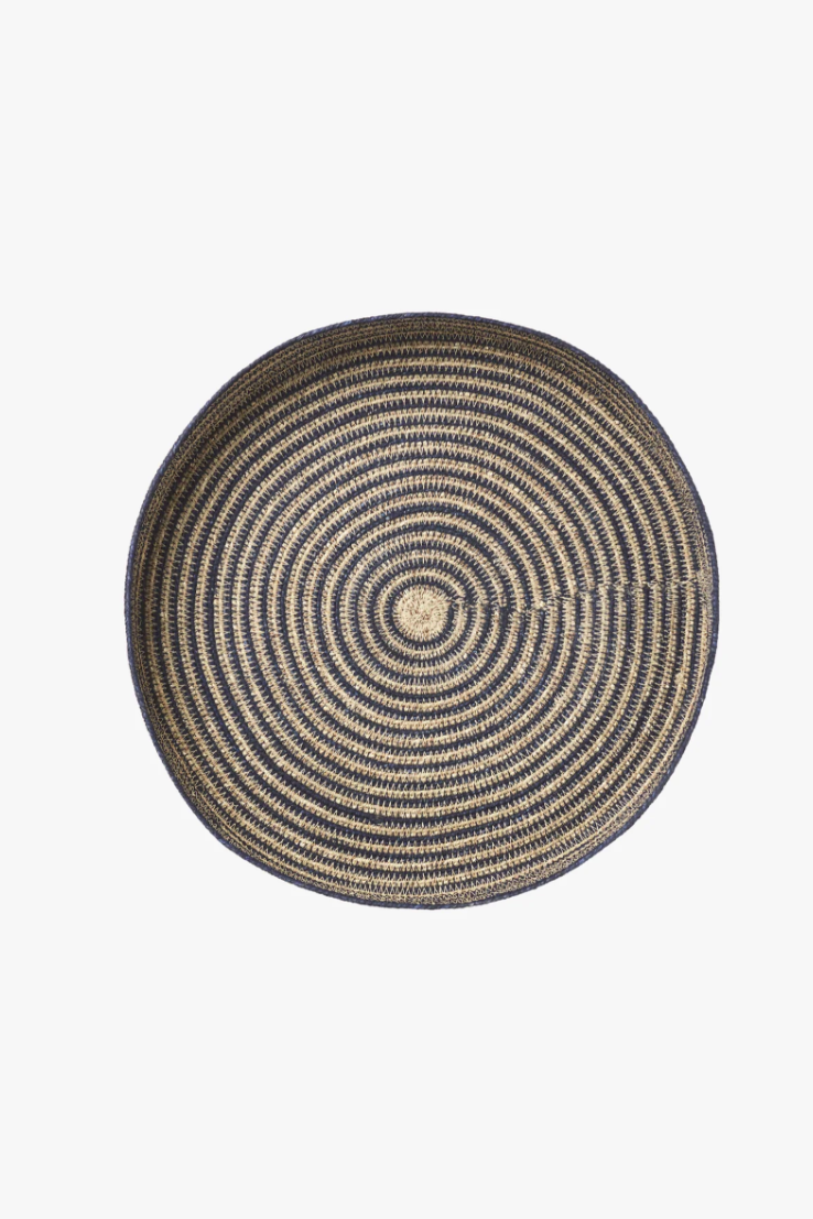 Indigo Woven Tray Duo