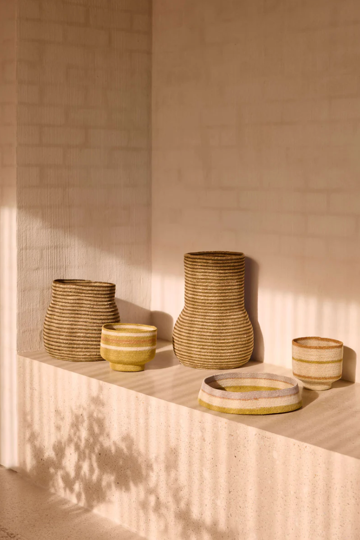 Khaki Grand Woven Basket